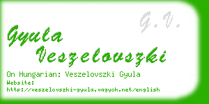 gyula veszelovszki business card